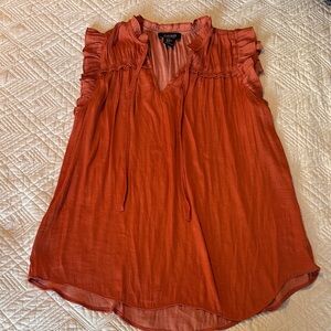 Jones New York Silky Terracotta Sleeveless Blouse